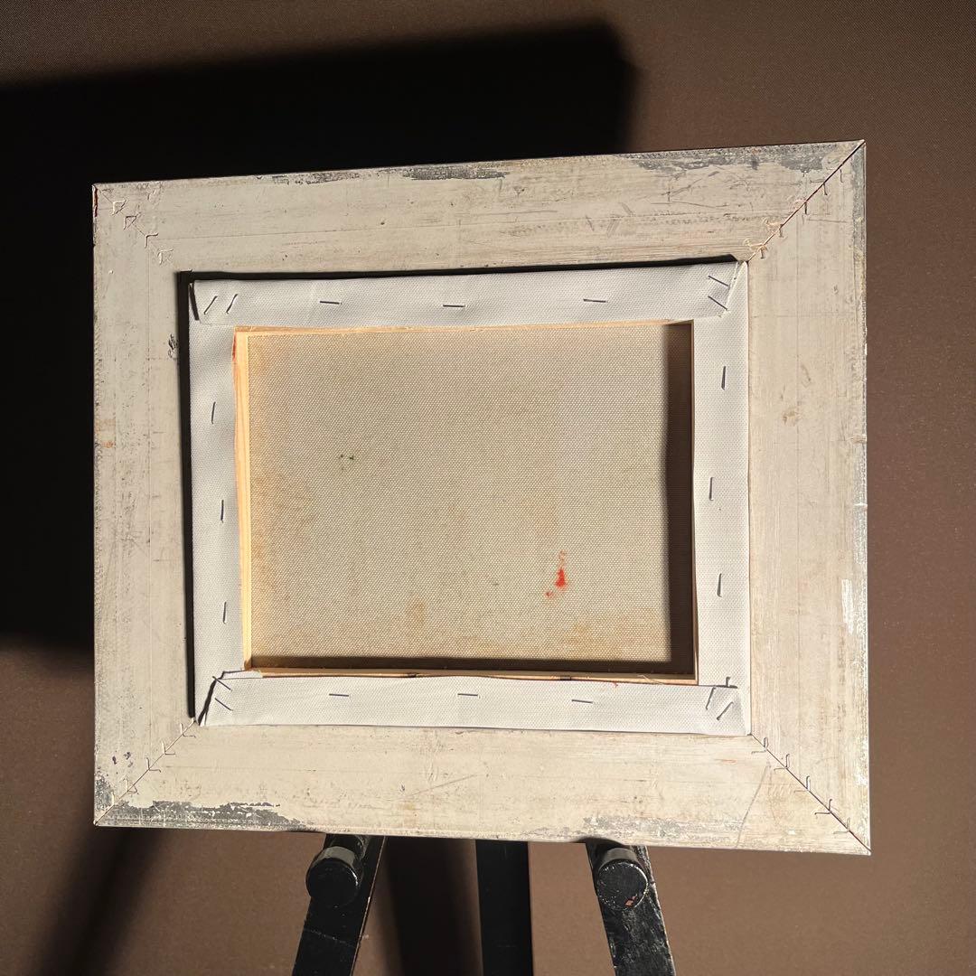 手書き油絵 パリの風景 凱旋門 絵画 額付き インテリア 油彩画