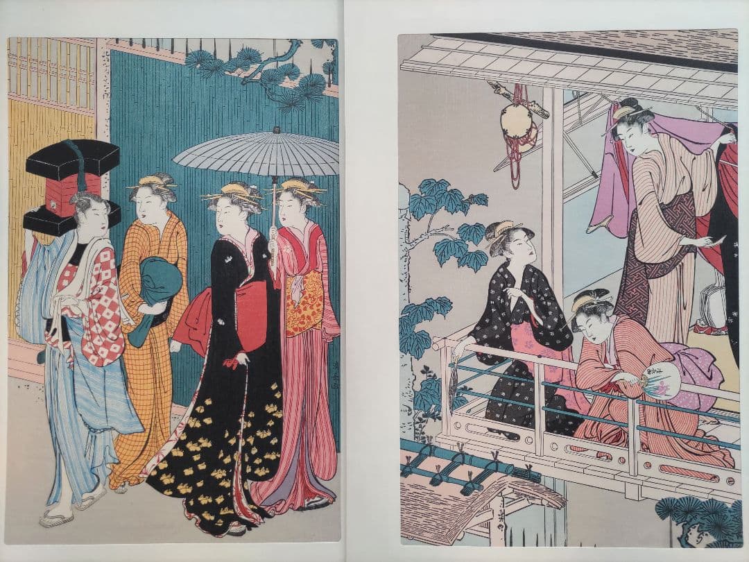 大錦浮世絵美人名作撰 手摺木版画 46作品 山田書院版 梶川工房