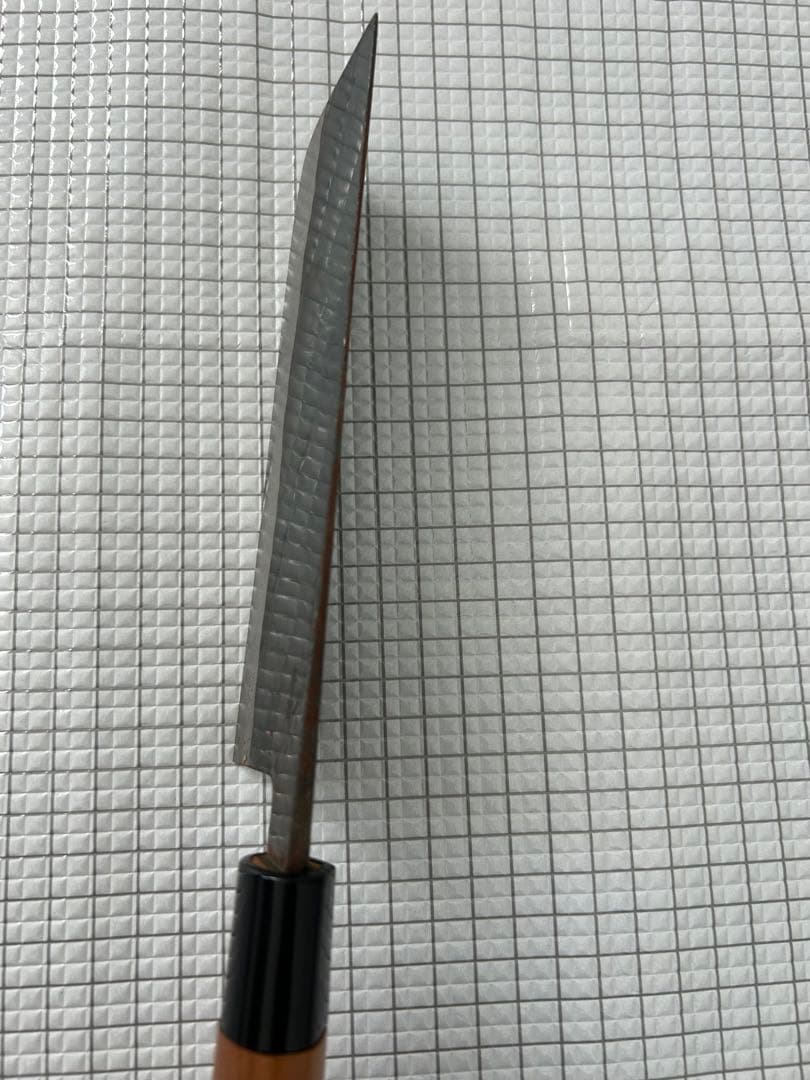 包丁 菜切包丁 菜切 安来鋼青紙２号 165mm 黒打ち チェリーシノギ柄 ②