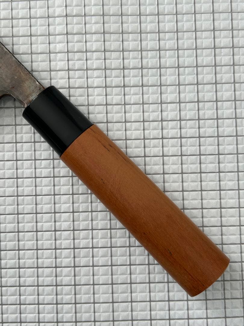 包丁 菜切包丁 菜切 安来鋼青紙２号 165mm 黒打ち チェリーシノギ柄 ②