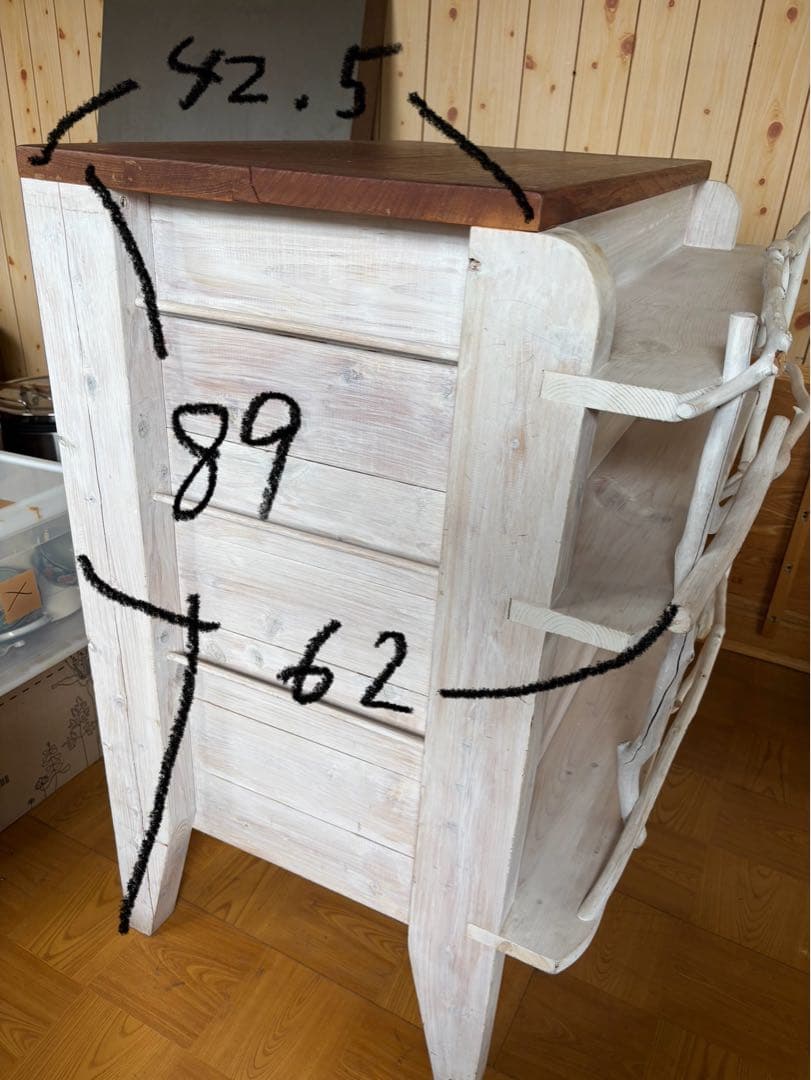 ハンドメイドレジ台　棚　カウンター