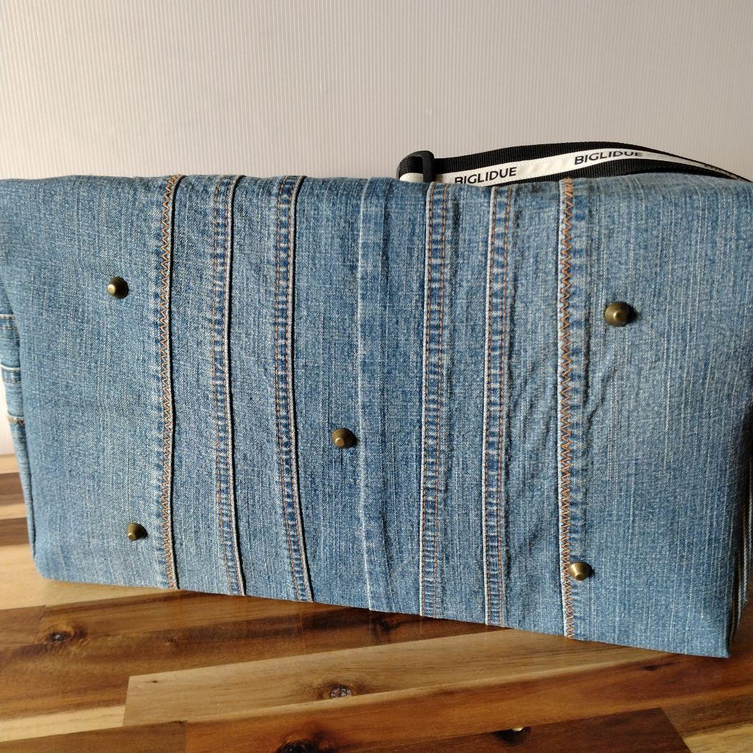 デニムリメイクバッグ　デニムリメイクボストンバッグ