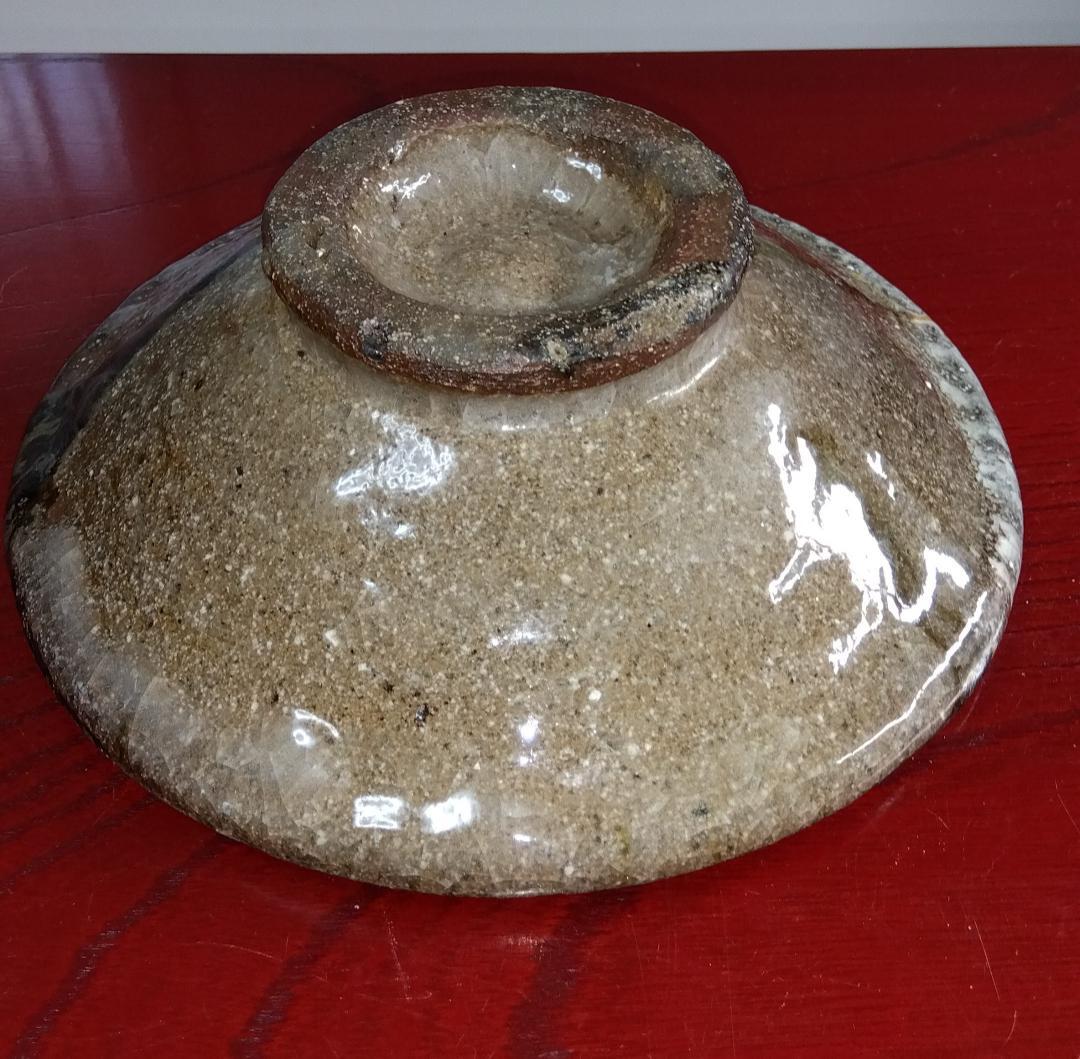 白越不朝　塩越窯 自然灰釉の究極美が迸る逸品灰釉美向付け中鉢 No:2