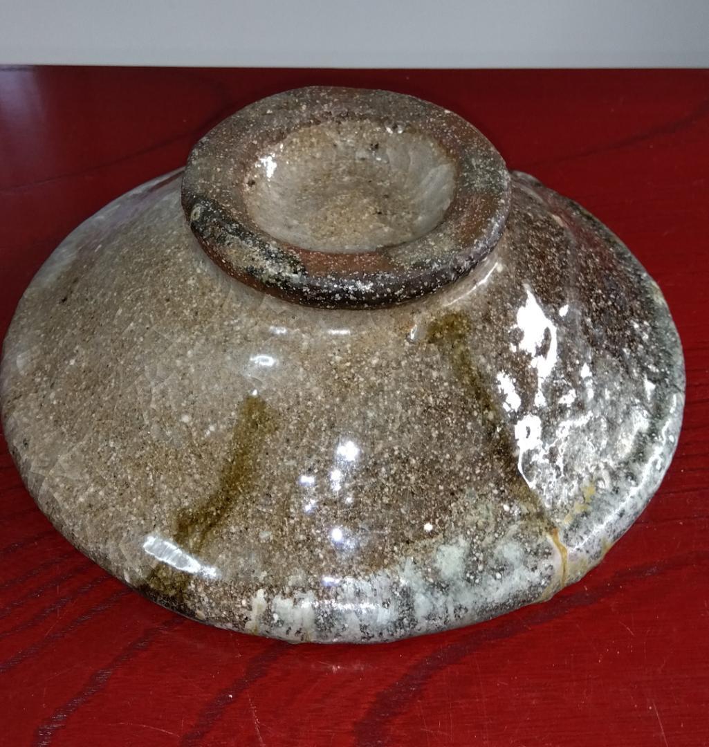 白越不朝　塩越窯 自然灰釉の究極美が迸る逸品灰釉美向付け中鉢 No:2