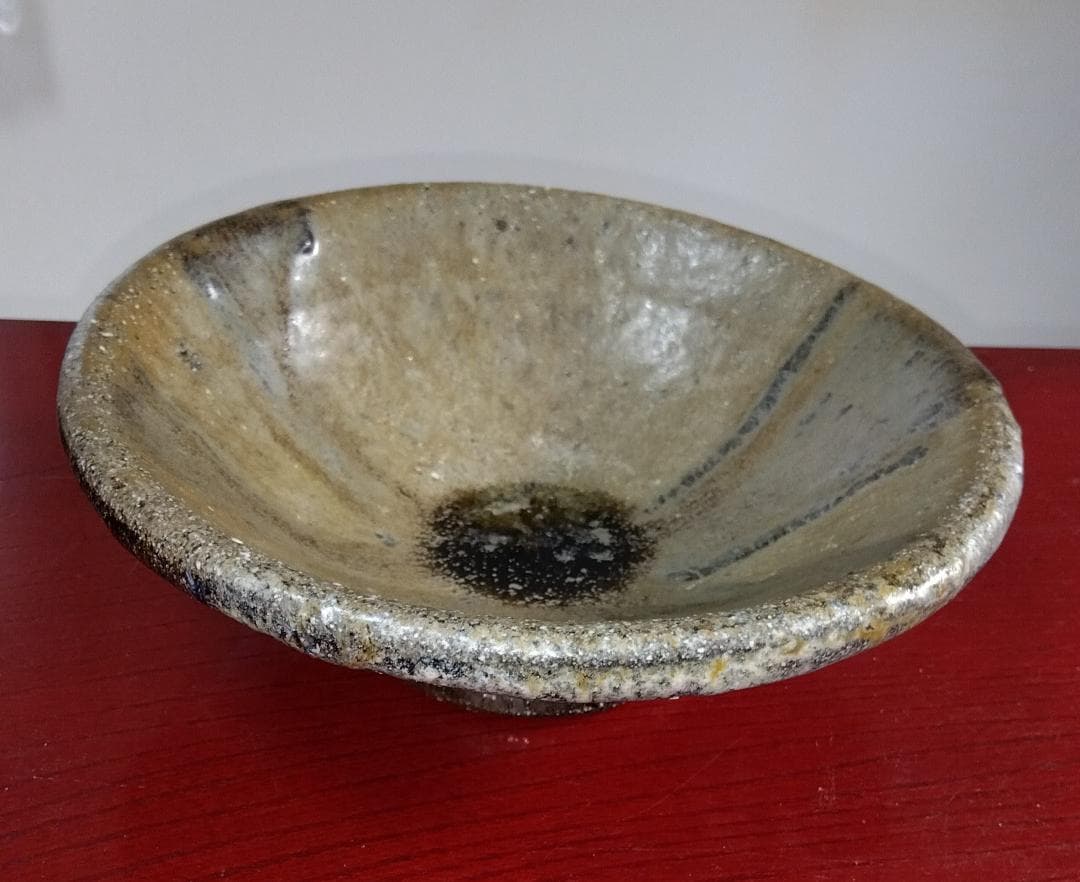 白越不朝　塩越窯 自然灰釉の究極美が迸る逸品灰釉美向付け中鉢 No:2