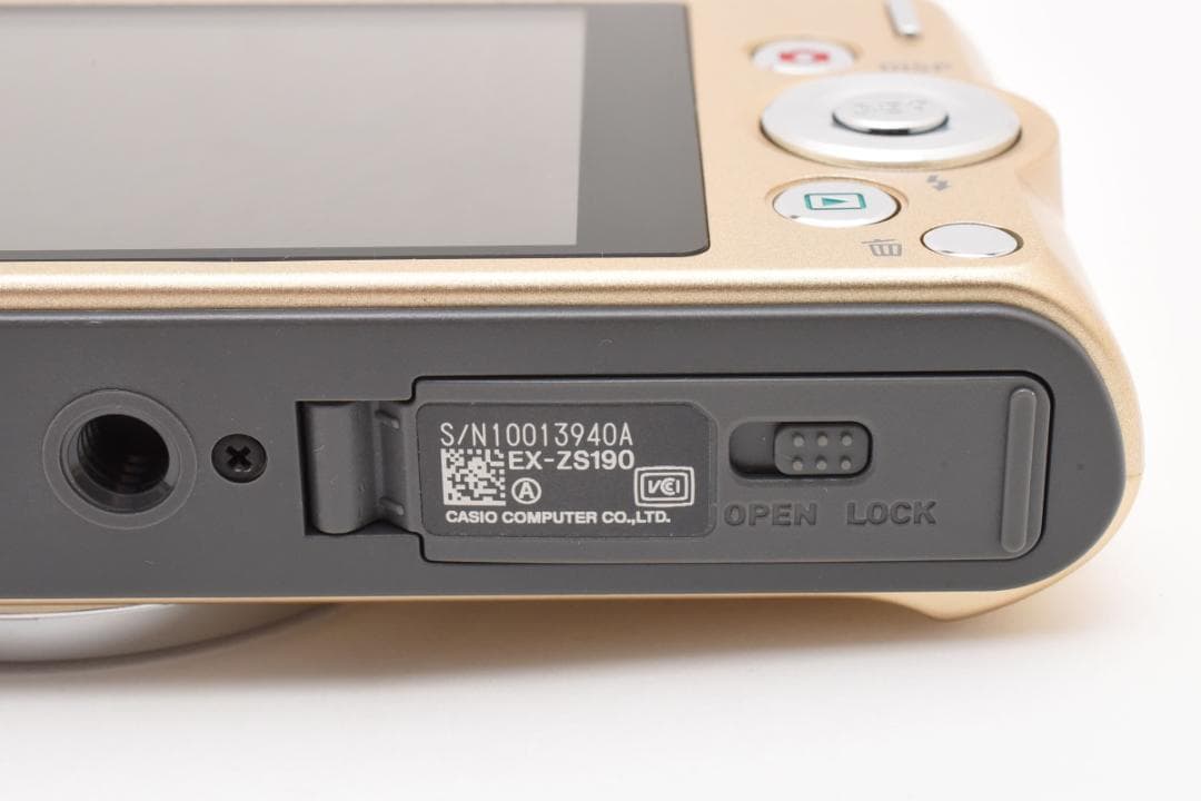 【美品】CASIO EXILIM EX-ZS190 ゴールド　動作確認済