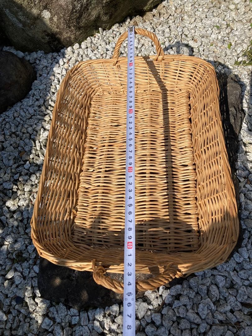 天然素材の長方形バスケット