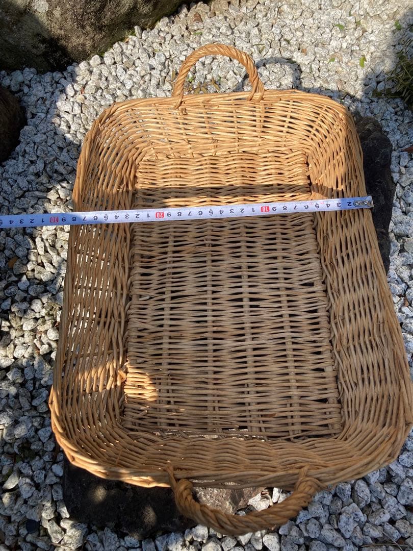 天然素材の長方形バスケット