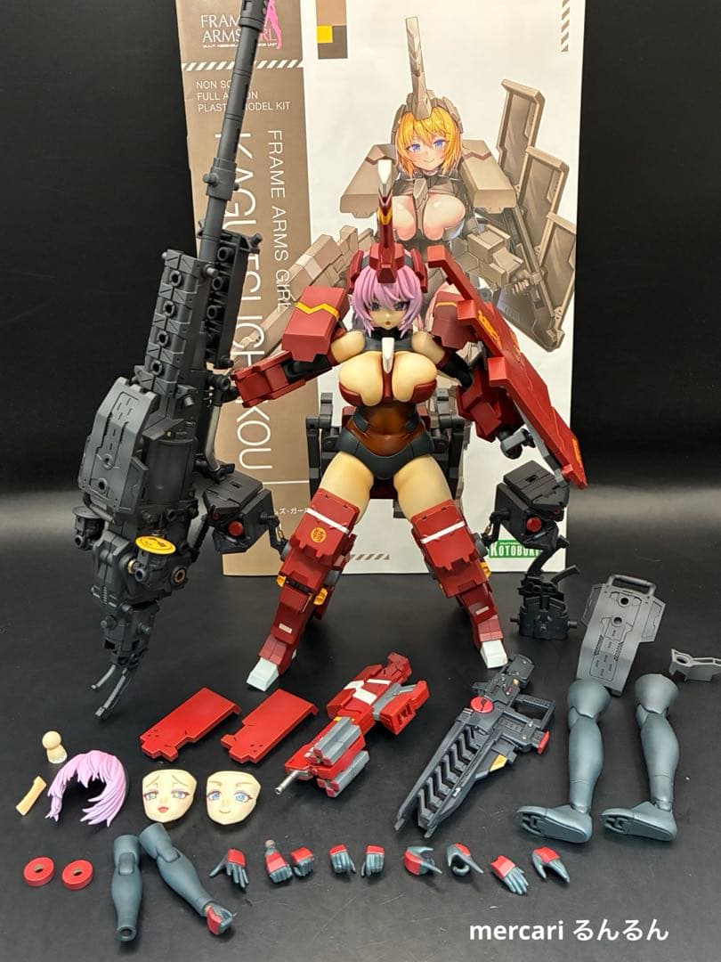 フレームアームズ・ガール 輝鎚・甲＋ウェポンユニット×3塗装完成品