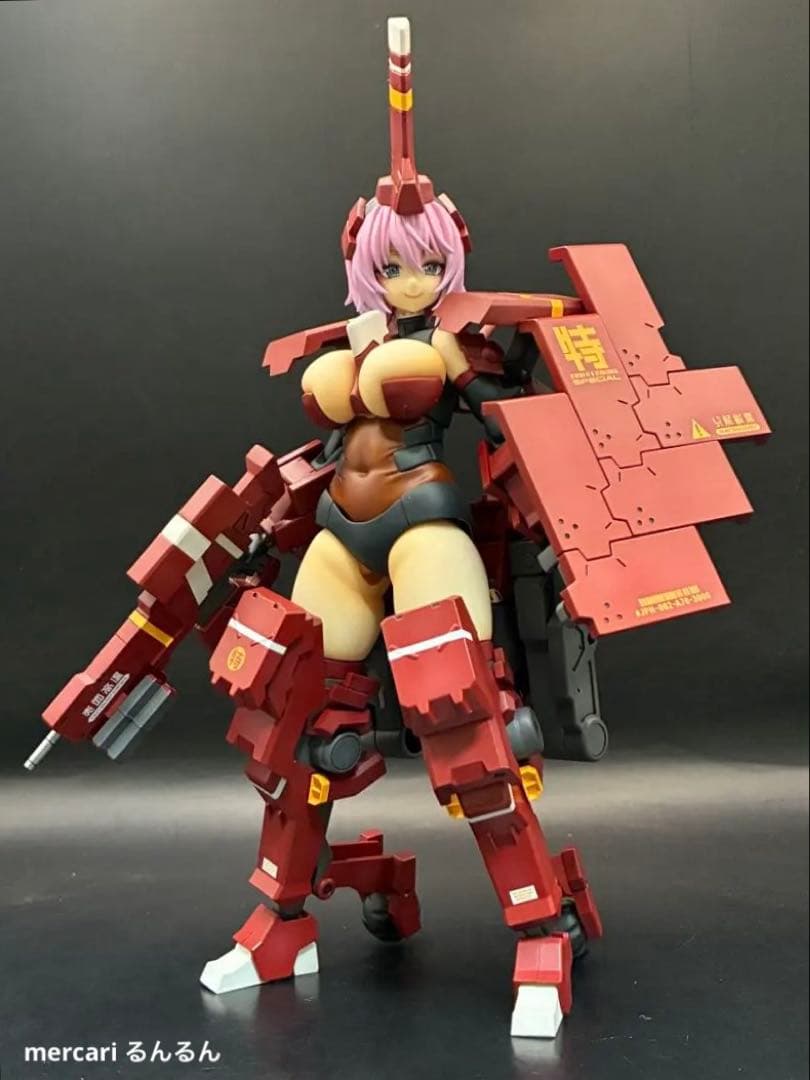 フレームアームズ・ガール 輝鎚・甲＋ウェポンユニット×3塗装完成品