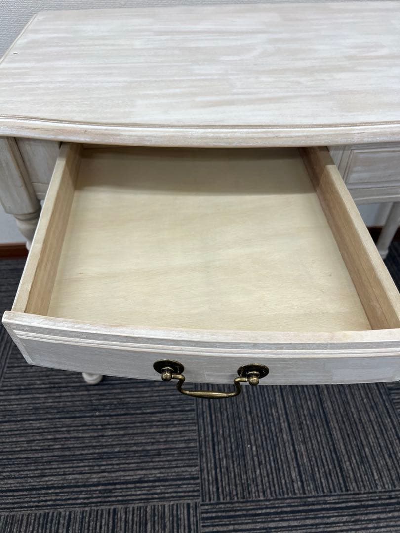 リリーホワイトリリージョン机デスク勉強北欧調ビンテージ風机のみ