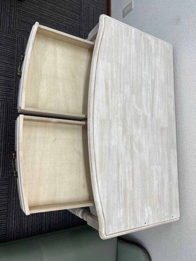 リリーホワイトリリージョン机デスク勉強北欧調ビンテージ風机のみ