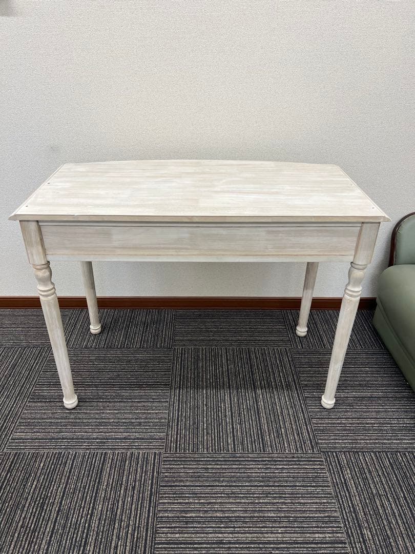 リリーホワイトリリージョン机デスク勉強北欧調ビンテージ風机のみ