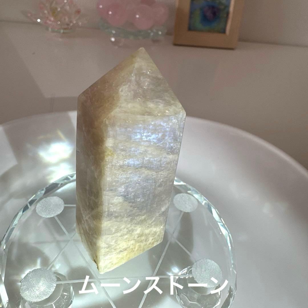 【特価】天然石　タワー　林檎　六角柱　台座　14個　１個当たり1070円　まとめ