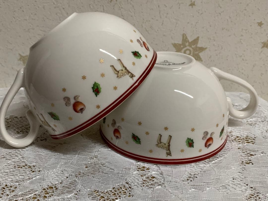 ビレロイ＆ボッホ　トイズデライト　ペアスープカップ　クリスマス　未使用