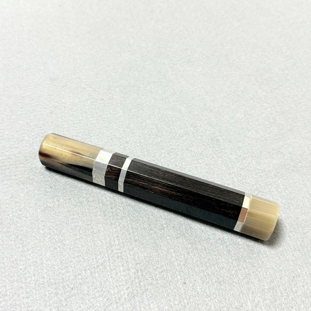 三段銀巻 白水牛角 柳刃210 包丁の柄 黒檀八角柄 柳刃7寸 ハンドルm