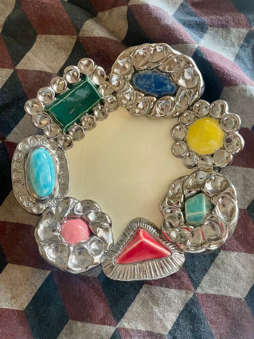 ジュエリー柄　プレート　陶器