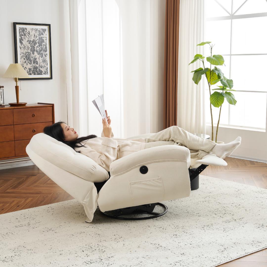 電動1人掛けソファー リクライニングチェア ゲーミングチェア 回転式ソファ