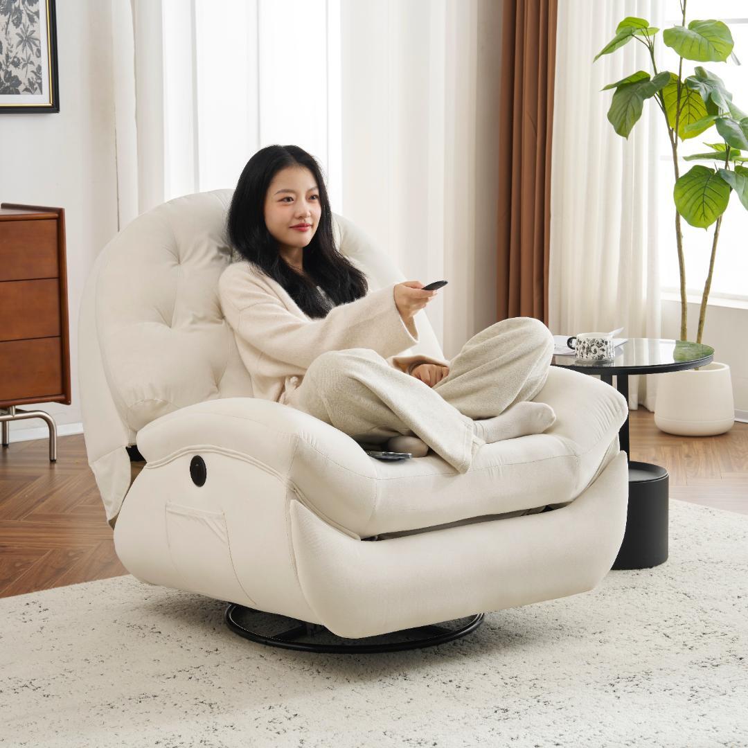 電動1人掛けソファー リクライニングチェア ゲーミングチェア 回転式ソファ