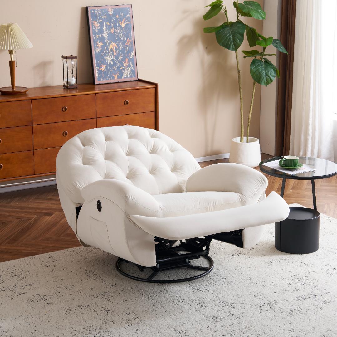 電動1人掛けソファー リクライニングチェア ゲーミングチェア 回転式ソファ