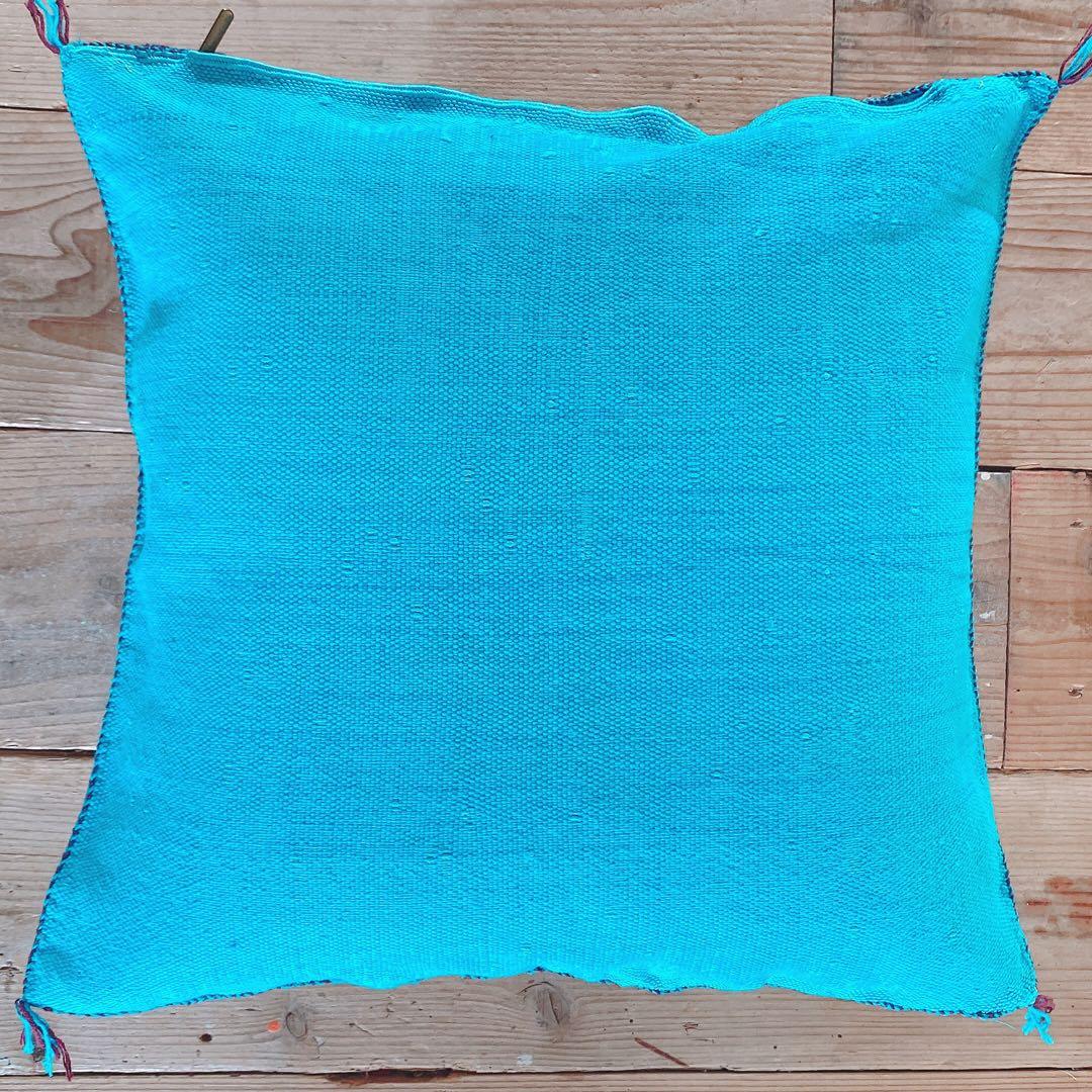 モロッコ製 カクタスシルク サブラ クッションカバー 約45×45〜47cm