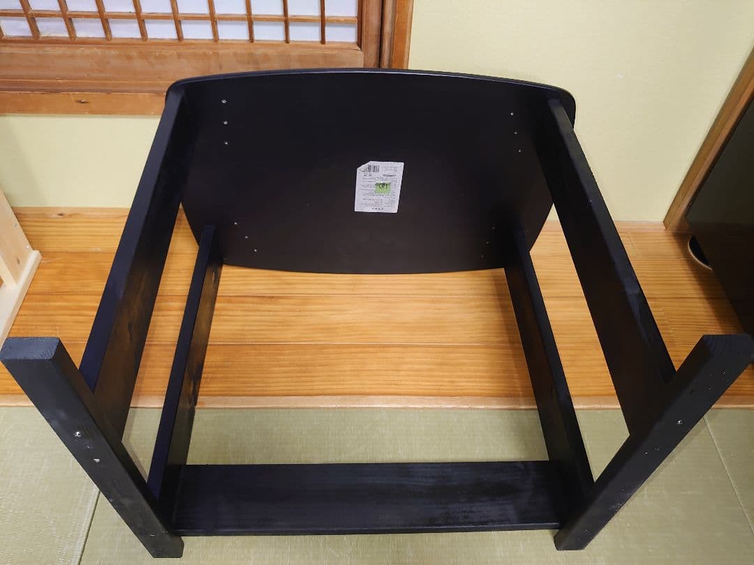 【累積117台目】１台用パチスロ実機の置き台（シンプルスタンド）★黒色に塗装済み