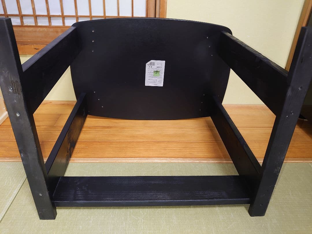 【累積117台目】１台用パチスロ実機の置き台（シンプルスタンド）★黒色に塗装済み