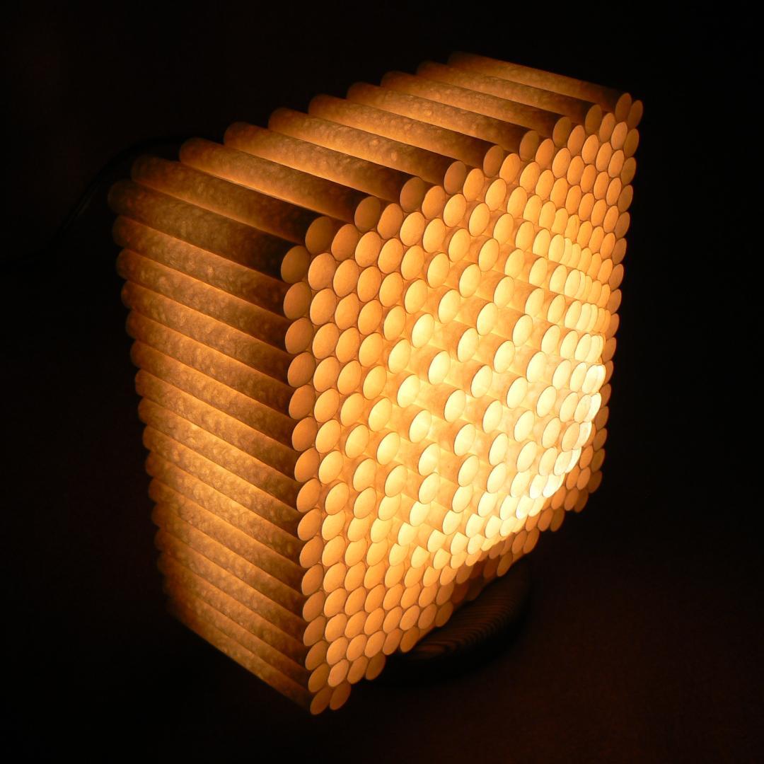 和紙の手作りランプシェード　美濃和紙使用　[ 遊] 9-2　癒しの一点物作品