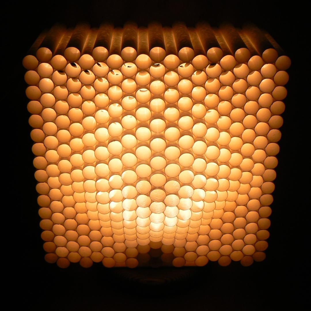 和紙の手作りランプシェード　美濃和紙使用　[ 遊] 9-2　癒しの一点物作品