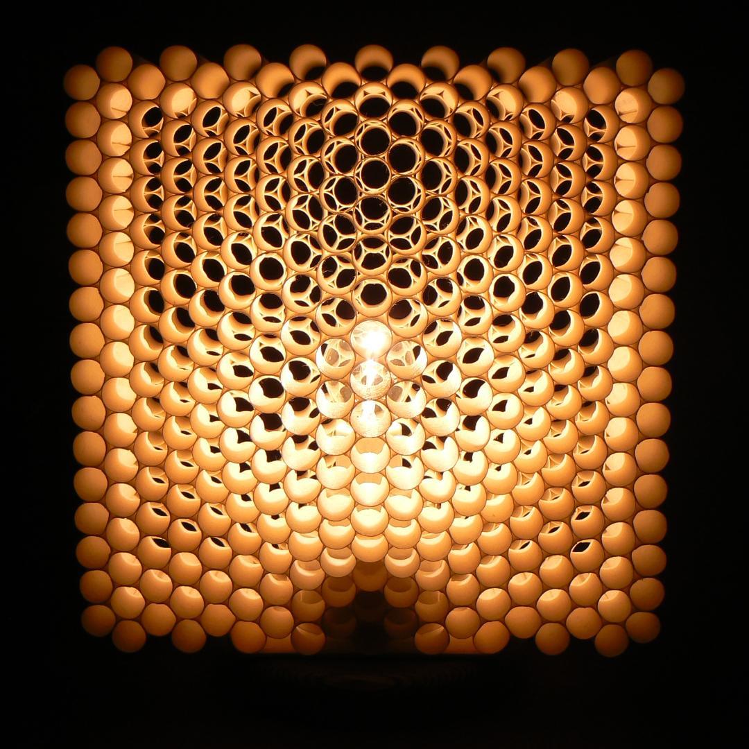 和紙の手作りランプシェード　美濃和紙使用　[ 遊] 9-2　癒しの一点物作品