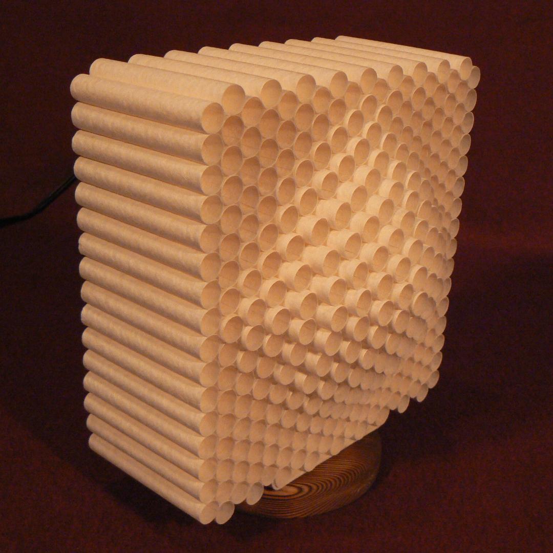 和紙の手作りランプシェード　美濃和紙使用　[ 遊] 9-2　癒しの一点物作品