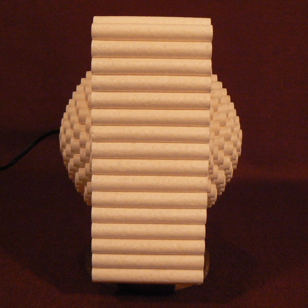 和紙の手作りランプシェード　美濃和紙使用　[ 遊] 9-2　癒しの一点物作品