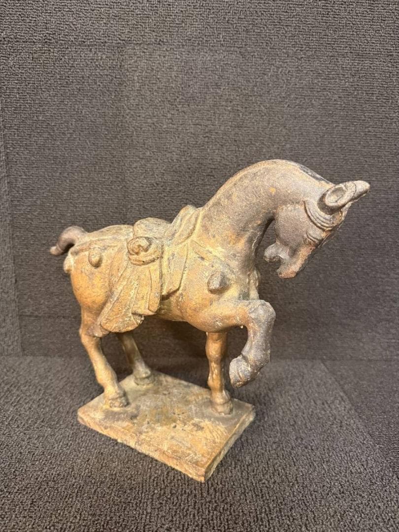 限定値下　まごころ堂　馬　銅像　高24㎝　幅31㎝　6167