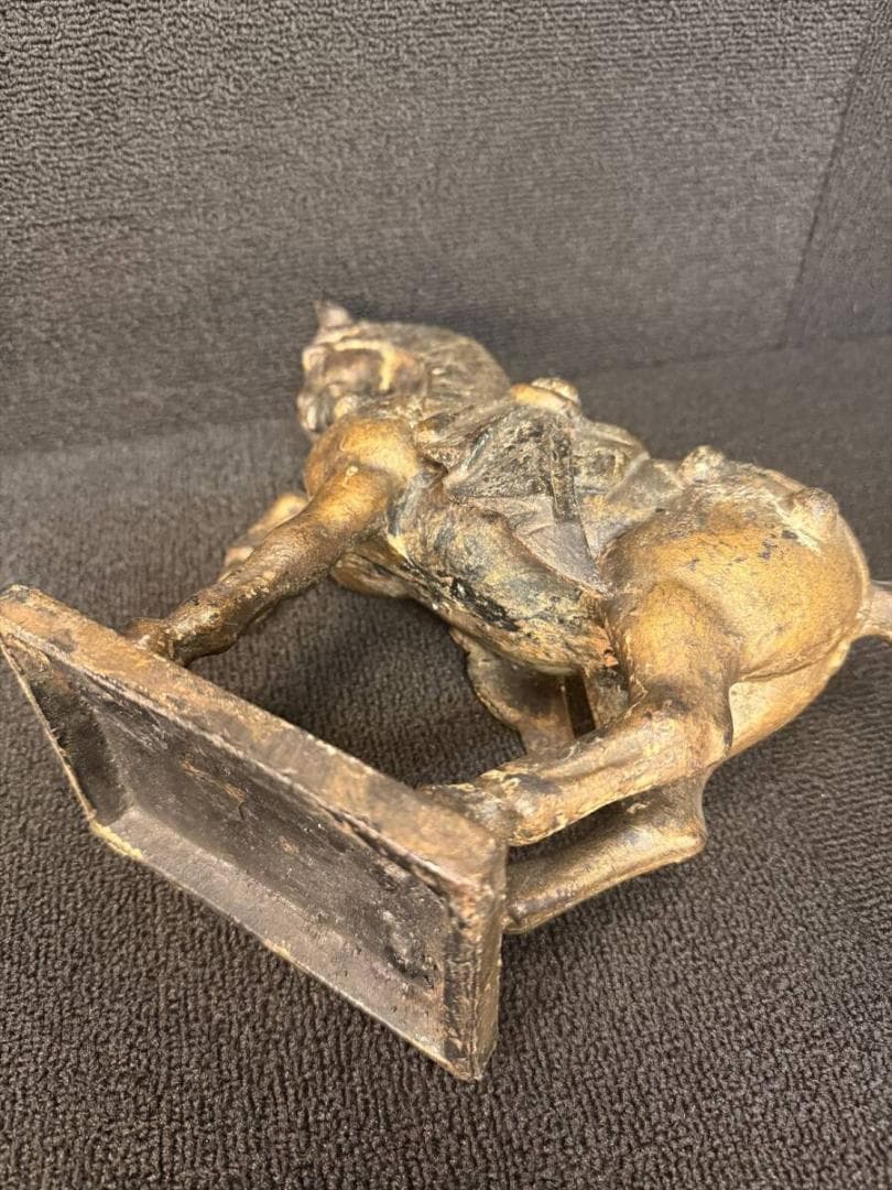 限定値下　まごころ堂　馬　銅像　高24㎝　幅31㎝　6167