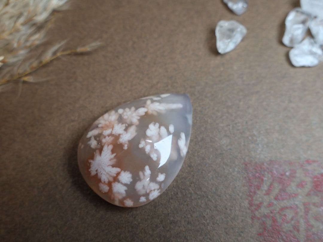 桜瑪瑙　マクラメ　ネックレス