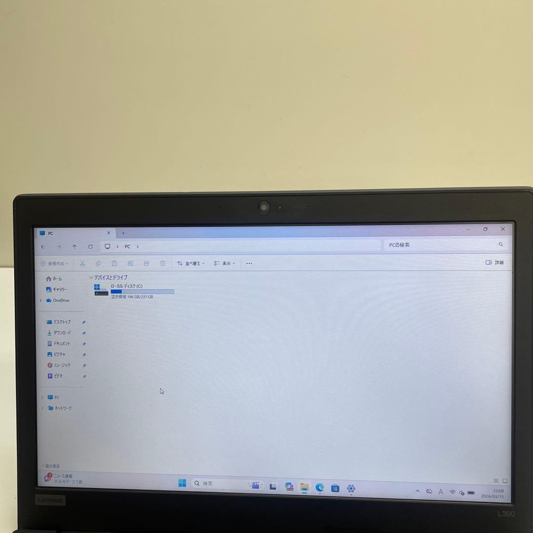 レノボ Thinkpad L390 i5-8250U 8GB SSD256GB