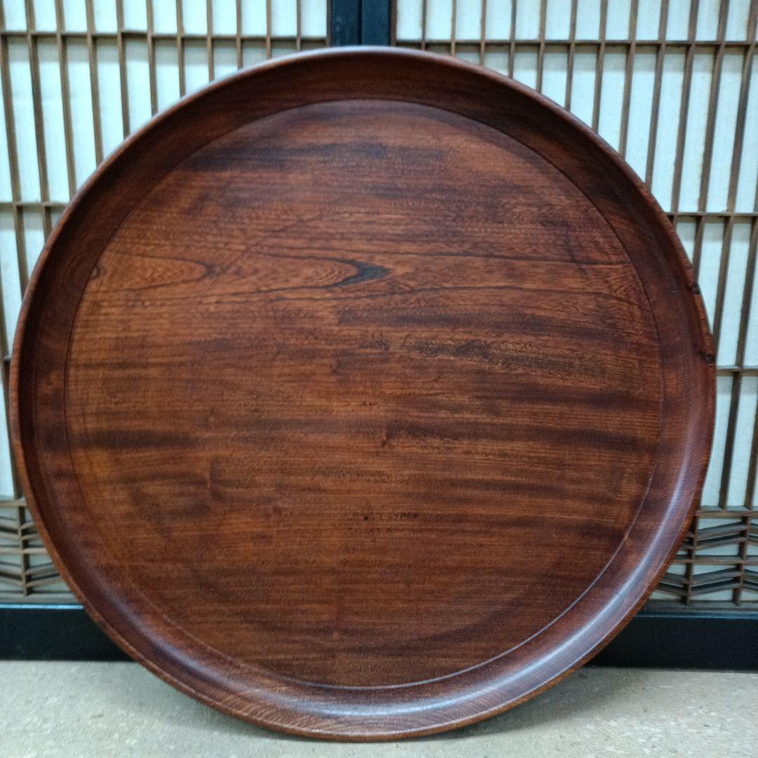 欅材一枚板の丸盆　直径57cm　厚さ4cm　最終価格