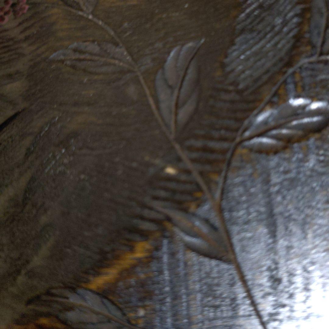 値下げ　川添日記　草木彫 大皿　プレート