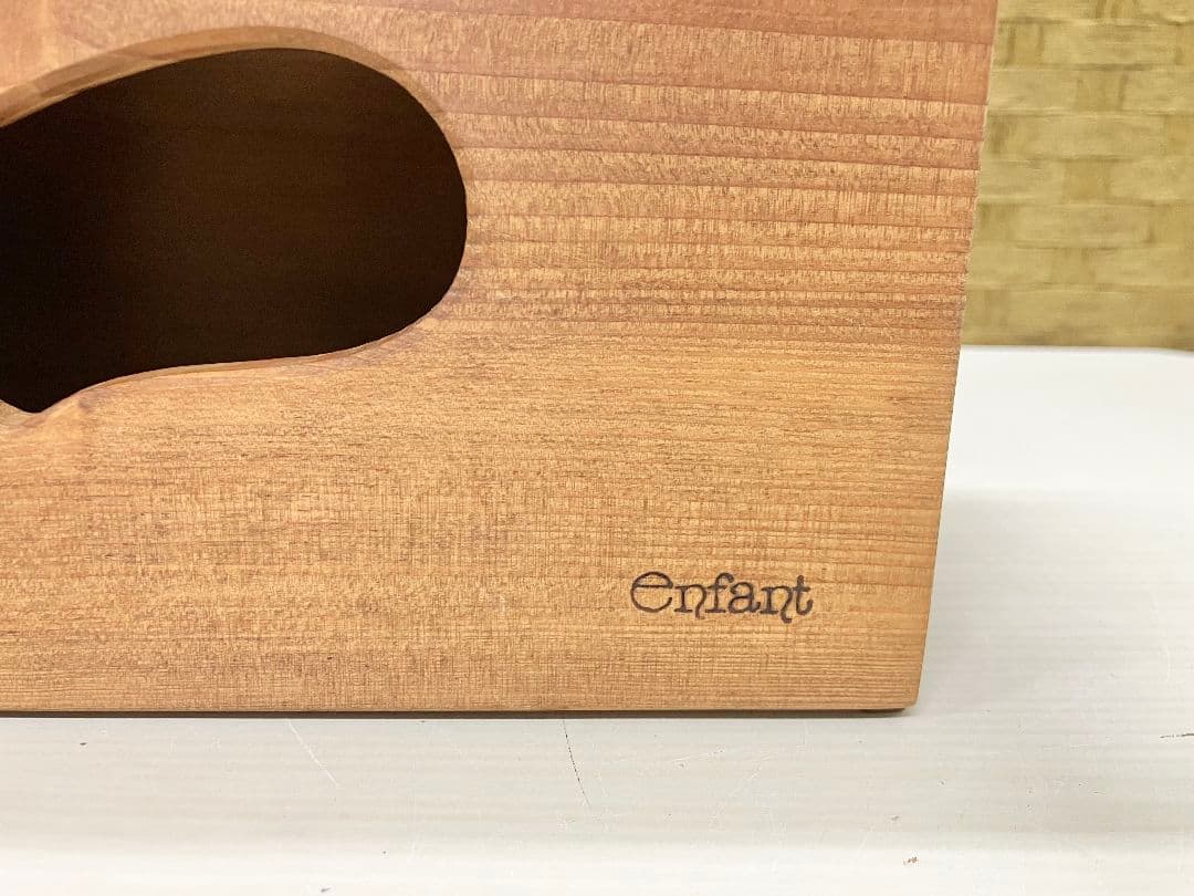 アンファン Enfant 木製ティッシュボックス＆小物入れ
