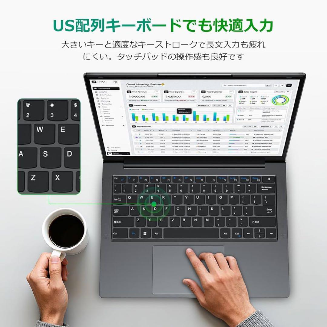 ノートパソコン Office搭載 14インチ メモリー16GB SSD512GB