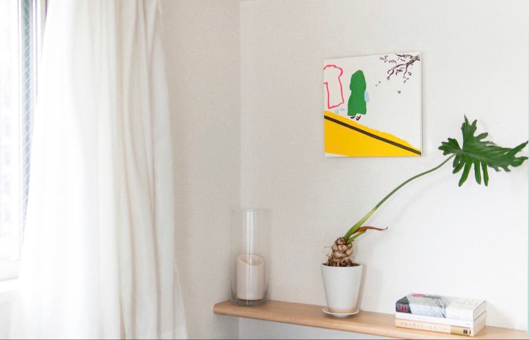 【美品】Kalappoオリジナルファブリックパネル「マチアワセ − white」