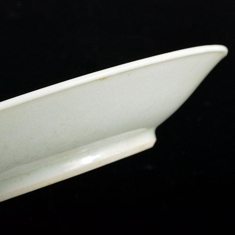 深川園　古染付写　蜻蛉文　五寸皿　十客　在銘　共箱　C　R4399