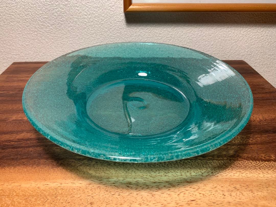 倉敷ガラス 小谷真三 民藝 吹きガラス 気泡 中皿 鉢