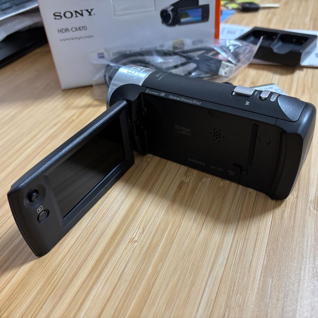 【比較的美品】SONY ビデオカメラ HDR-CX470 + バッテリー2個