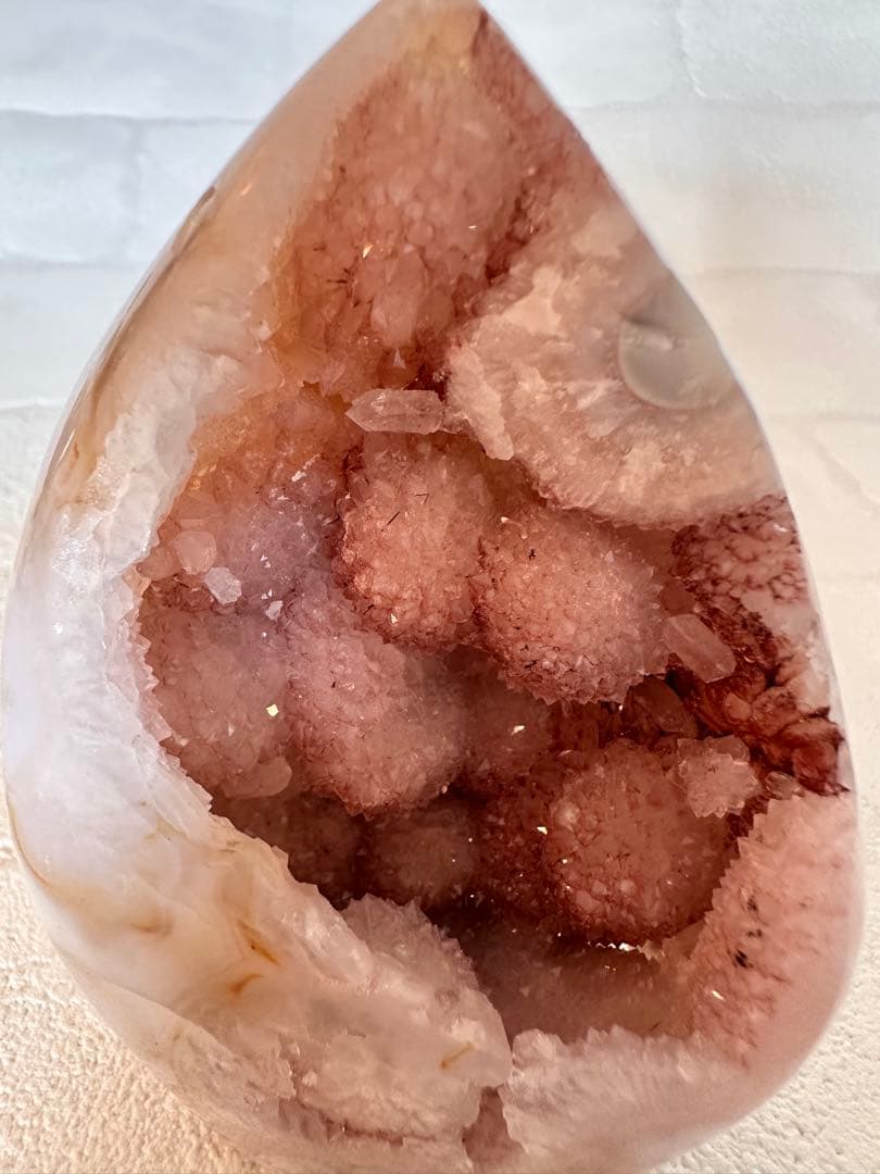 ピンクアメジスト　パールドゥルージー　ブルーアゲート　フリーフォーム　天然石