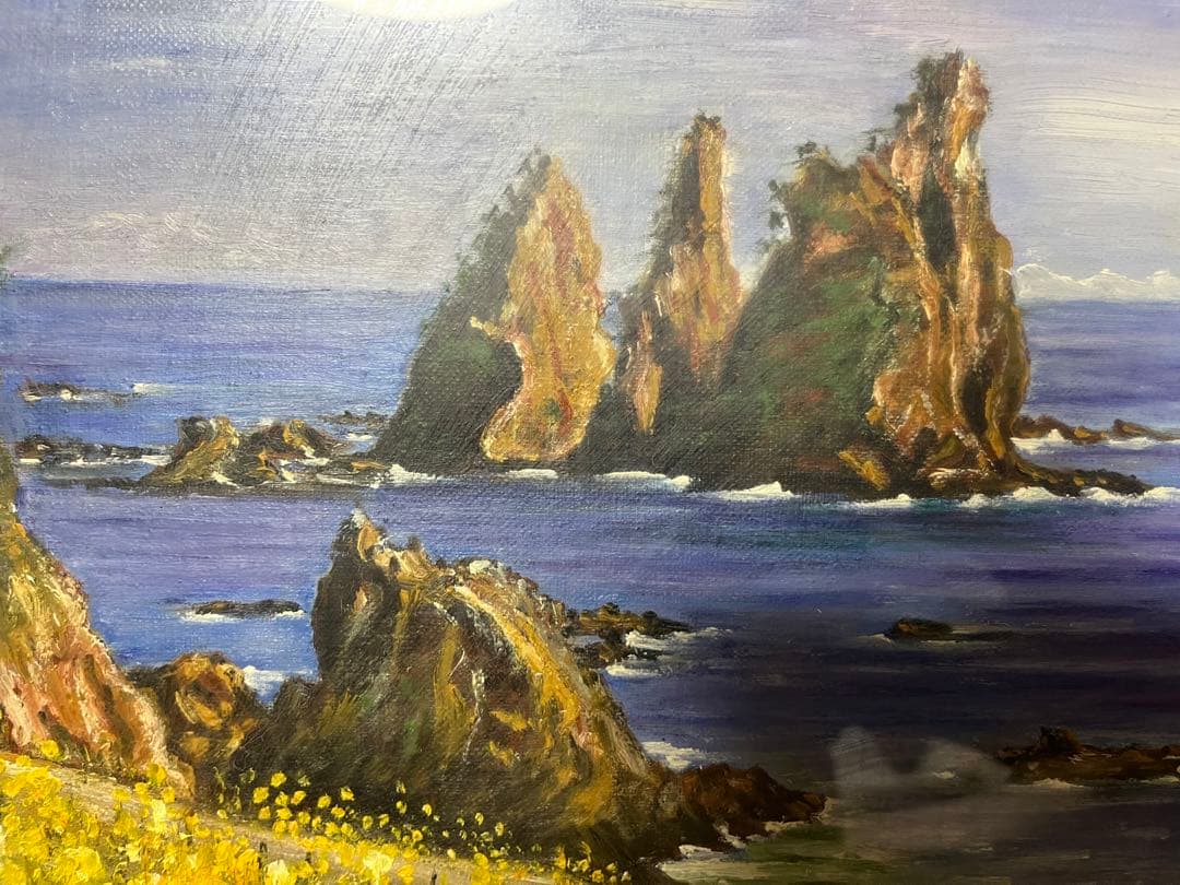 海の風景 絵画 木製フレーム F6
