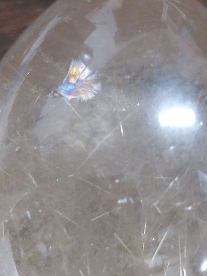 天然石■スモーキールチルクォーツ■虹入り■エッグ■卵■たまご■台座付き■レア