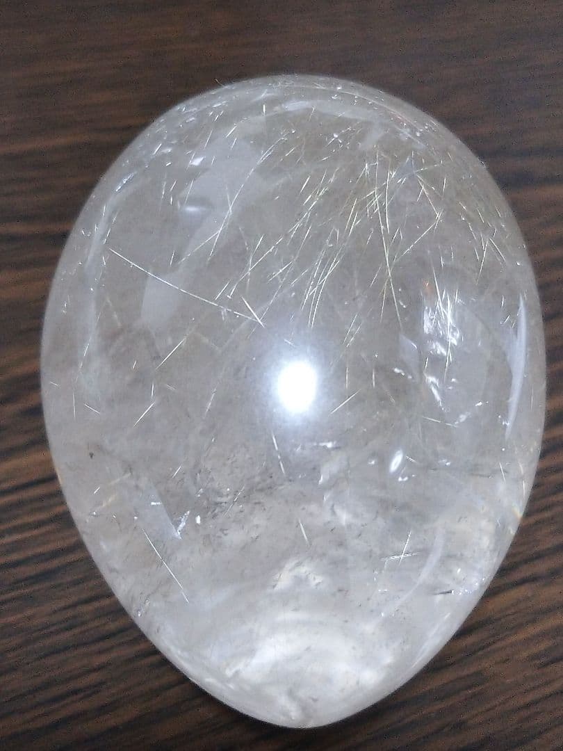 天然石■スモーキールチルクォーツ■虹入り■エッグ■卵■たまご■台座付き■レア