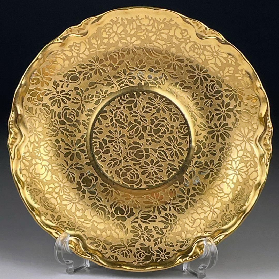 【希少】フッチェンロイター 24K 金彩 カップ＆ソーサー ハンドエングレーブド