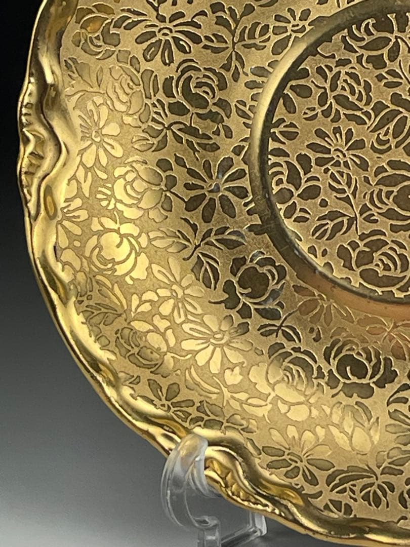 【希少】フッチェンロイター 24K 金彩 カップ＆ソーサー ハンドエングレーブド